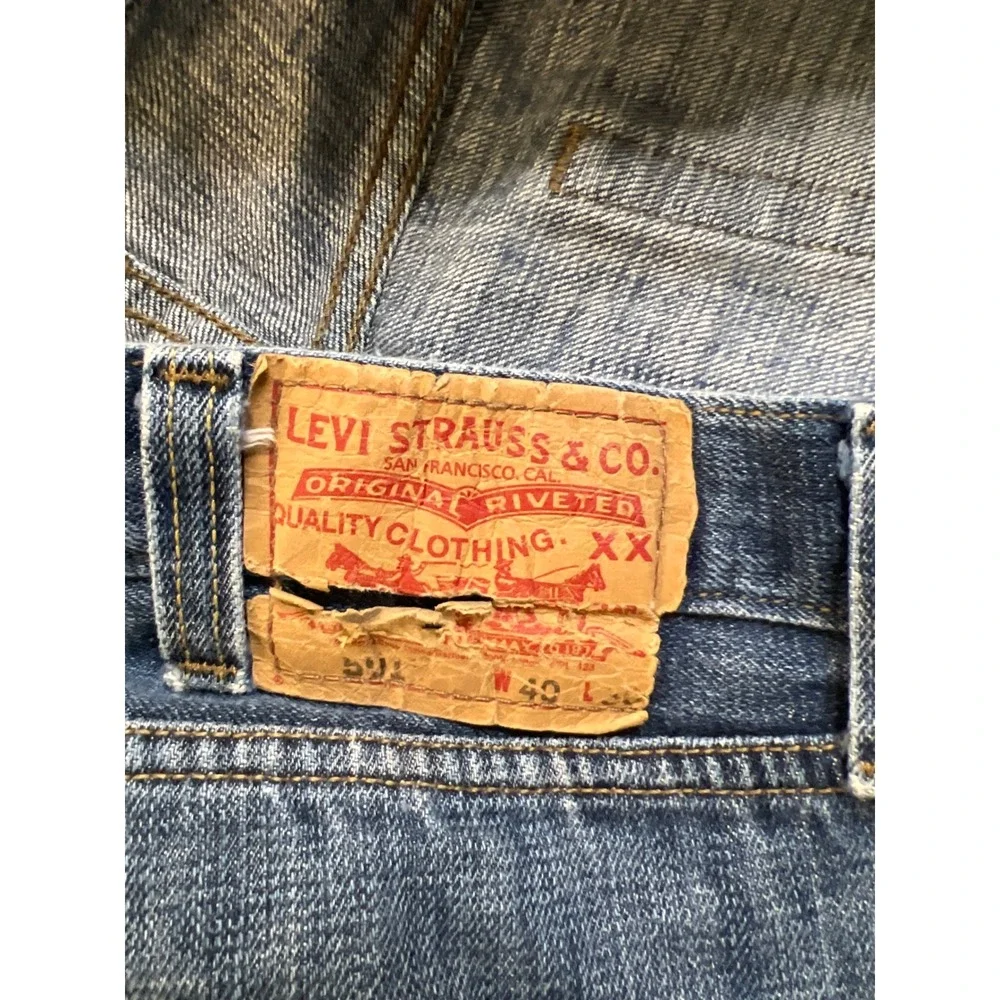 Levis 501 XX Original Fit Straight Leg Jeans Mens‎ 40x30 Blue Medium Wash Denim